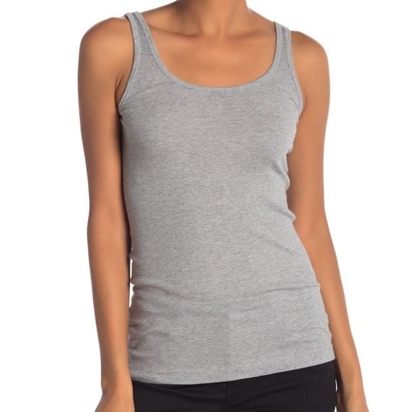 Vince Favorite Rib Tank Top Grey - Picture 1 of 2